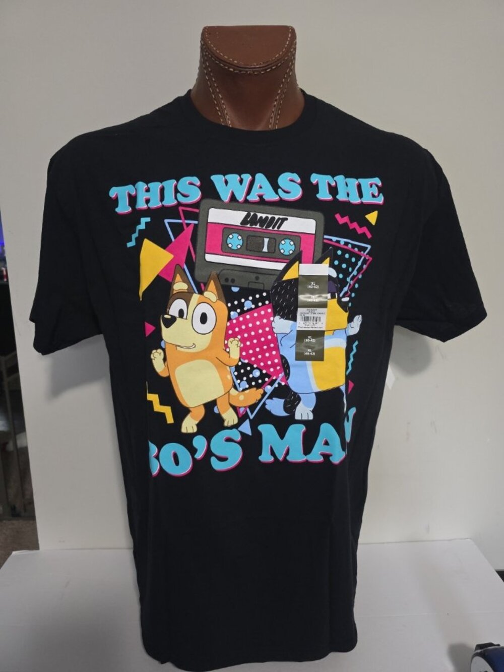 Bluey This Was The 80s Man Mens T-Shirt Size XL New Graphic Tee Retro Style